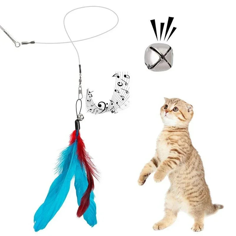 11Pcs Replacement Cat Feather Toy Set Feather Replacement Heads Fit Retractable Cat Wand Stick Pet Cat Supplies