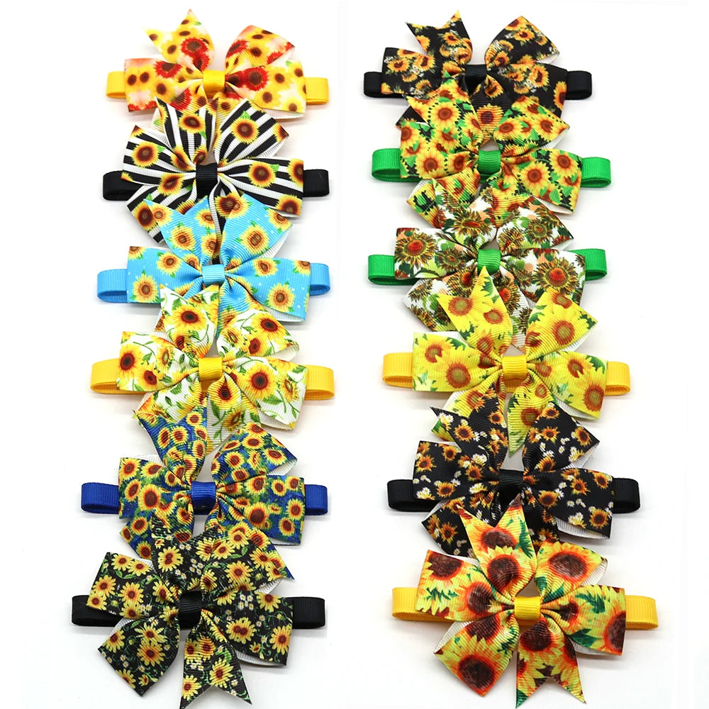 Handmade Bulk Pet Dog Bow Tie Bright Dogs Pets Accessories Cute Pet Dog Bowties Dog Grooming Products Pet Shop Dog Supplies