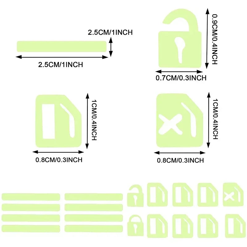 Luminous Car Door Window Lift Button Stickers Car Windows Control Panel Decals Auto Interior Sticker Decoration Car Accessories