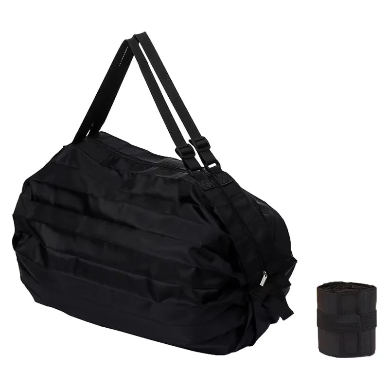 HOMEFISH Large Foldable Shopping Bag Reusable Eco Bag Grocery Package Beach Toy Storage Bags Shoulder Cat Lemon Printing Pouch T