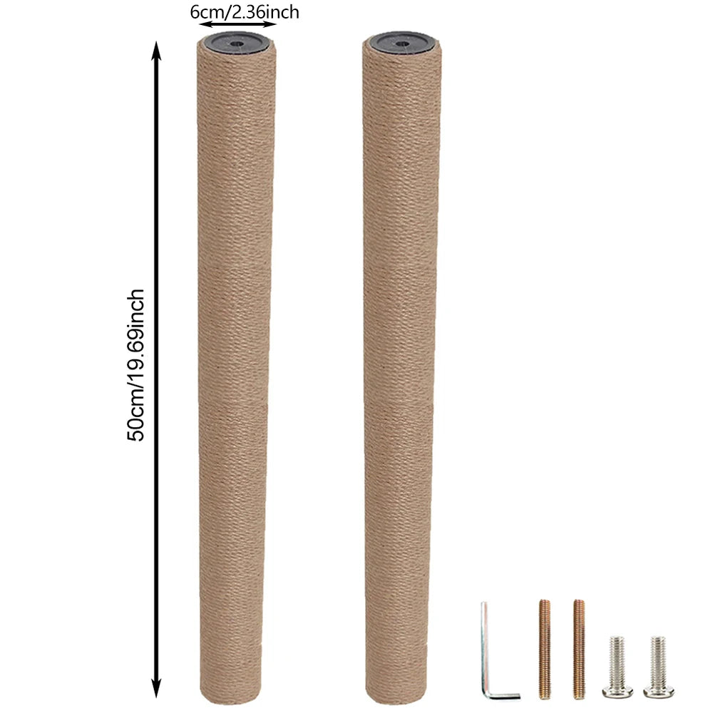 2PCS Cat Scratch Pole, DIY Accessories for Cat Climbing Frame, Suitable for Cat Climbing Frame or Replacing Old and Damaged Cat