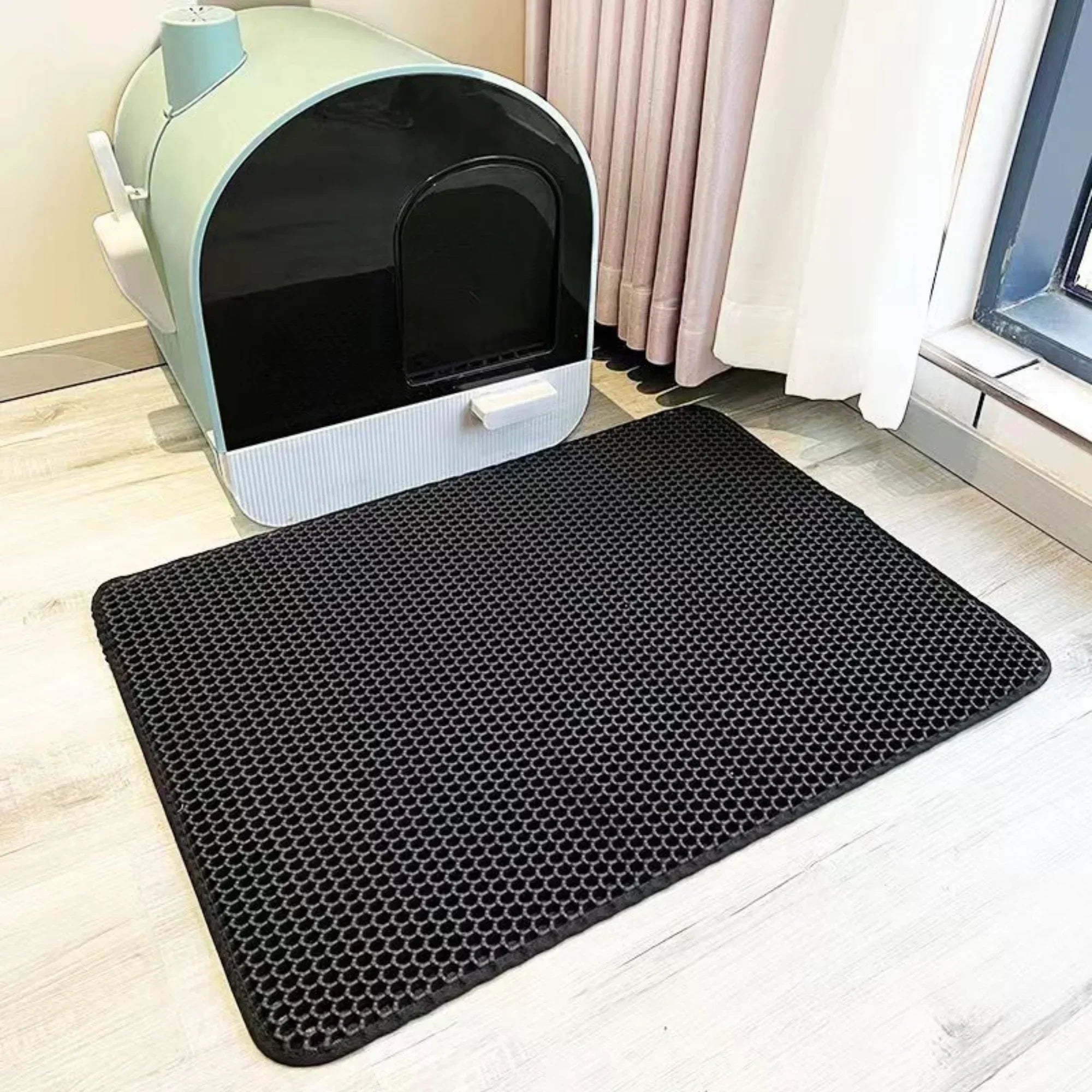 Cat Litter Mat Anti-carry-out Filter Anti-splash Dirty Basin Pet Double-layer Anti-urine Toilet Mat Easy To Clean and Non-slip