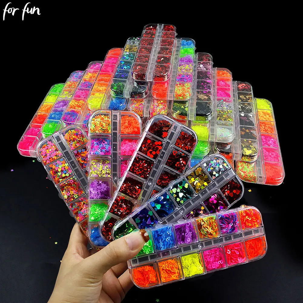 For Fun Multiple Styles Mixed Sequins Glitter Flakes for Epoxy Resin Molds Filler DIY Nail Decoration Sequins Jewelry Accessorie