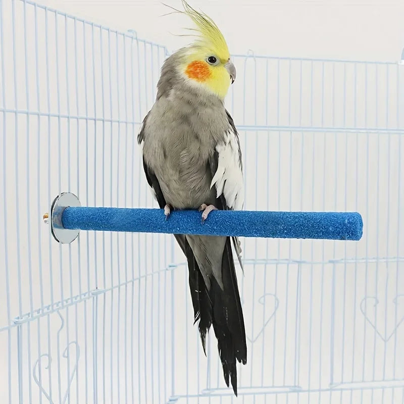 1Pc Pet Bird Cage Perches Stand Parrot Toys Bird Grinding Claw Stick Bird Nest Toy Molar Stick Standing Rod Random Color  loro