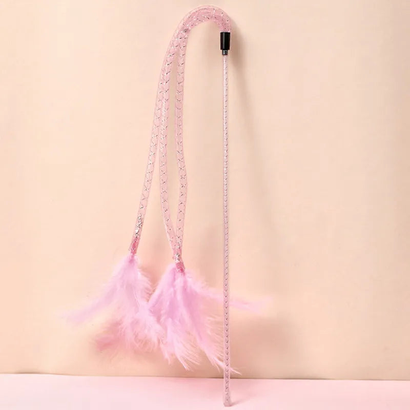 Cat Toy Self Hi Feather Toys for Cats Playing Stick Bite Resistant Cat Toys Interactive Funny Cats Toy with Bell Pet Products