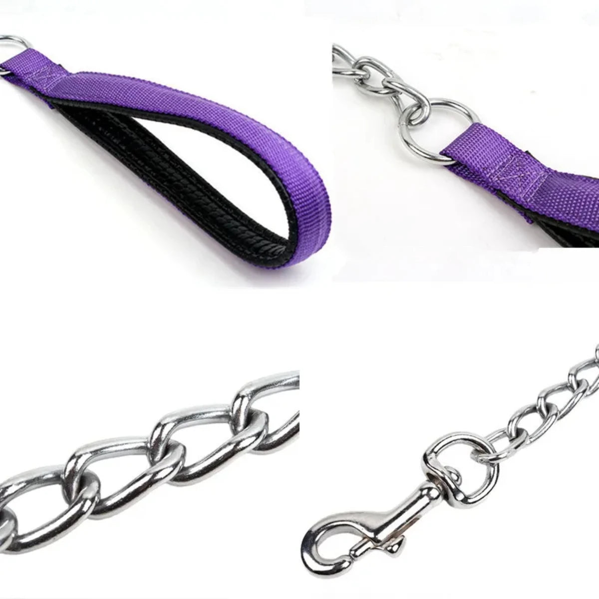 Dog Leash Stainless Steel Short Dog Leashs Chew Proof Leashes for Large Dogs Walking Traction Rope Nylon Dogs Chain Pet Products