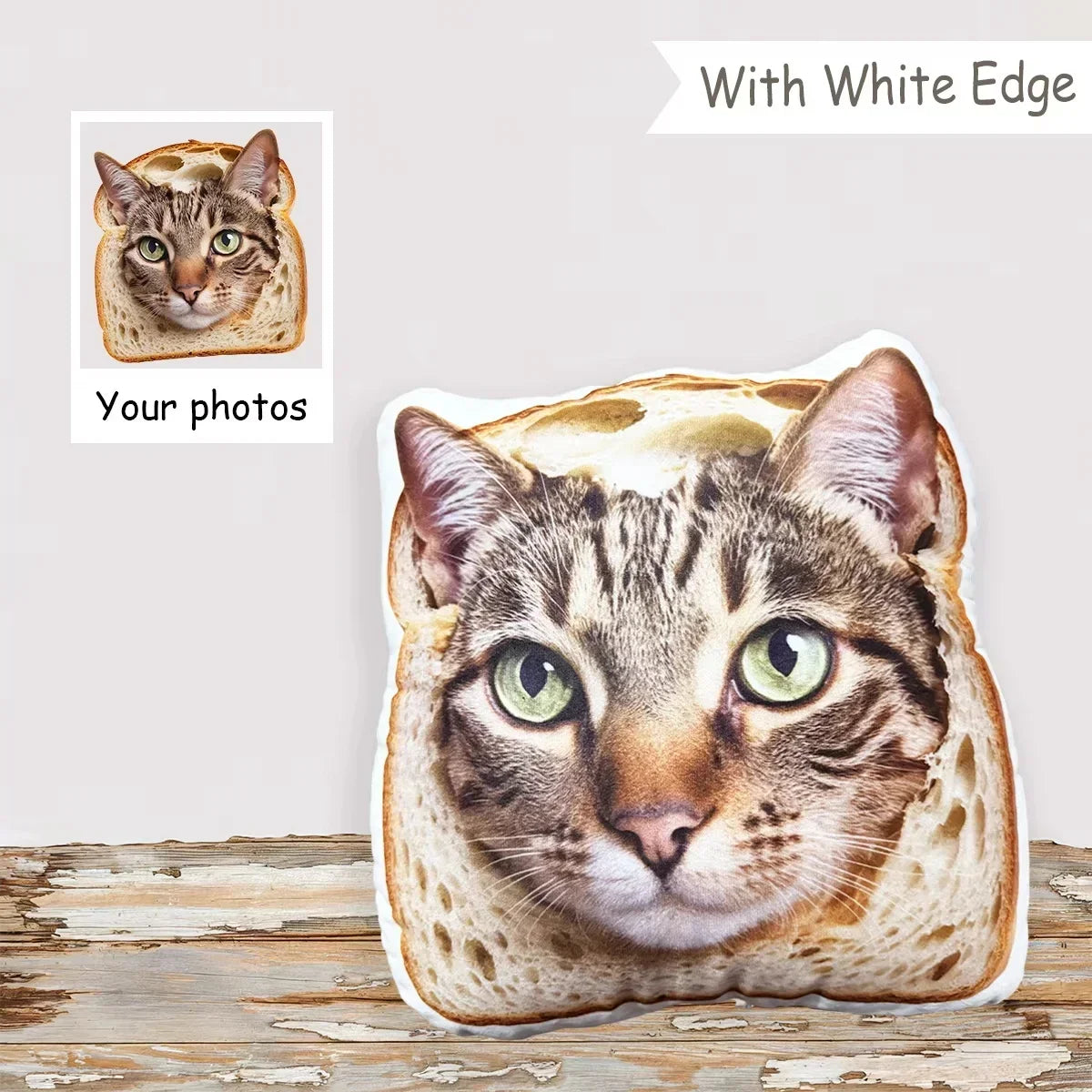 IHX Ugly Cat Dog Zany Pillow,Custom Pet 3D Pillow,Personalized Pet Pillow From Photo,Pet Loss Memorial Gift,Stuffed Toys Dolls