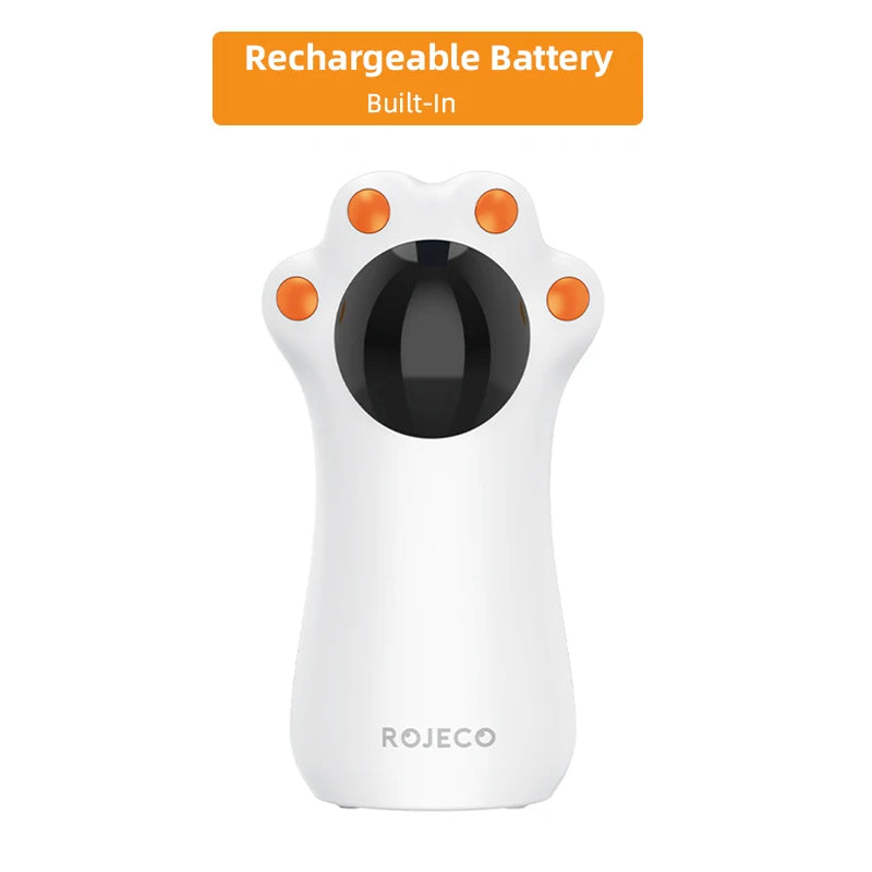 ROJECO Automatic Cat Toys Interactive Smart Teasing Pet LED Laser Indoor Cat Toy Accessories Handheld Electronic Cat Toy For Dog