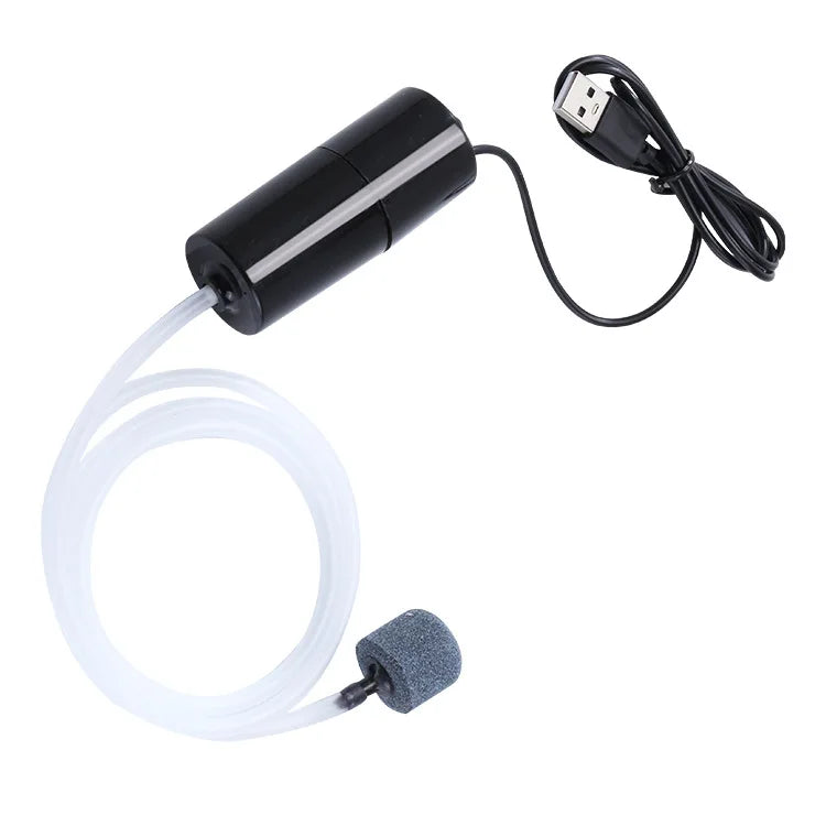 Oxygen Pump USB Portable Fish Tank Fish Aquarium Supplies Small Oxygen Pump Ultra-Quiet Fishing Aerator