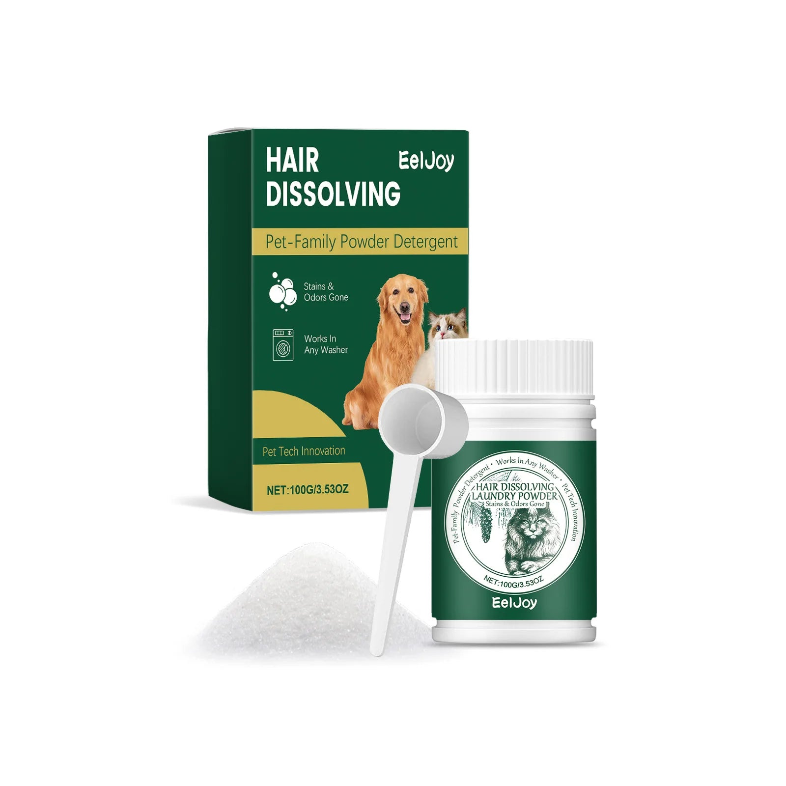 Dissolve Pet Hair Powder For Washing Machine Reduce Cat Hair Pet Clothing Household Safe Dog And Cat Hair Dissolving Cleaners