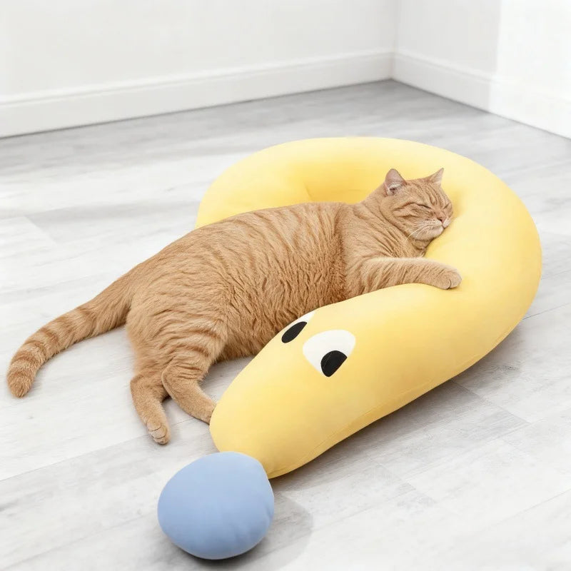Pet U Shaped Neck Pillow Soft Comfort Sleep Headrest Cushion For Small Puppy Kitten Dogs Cats Rest Supplies