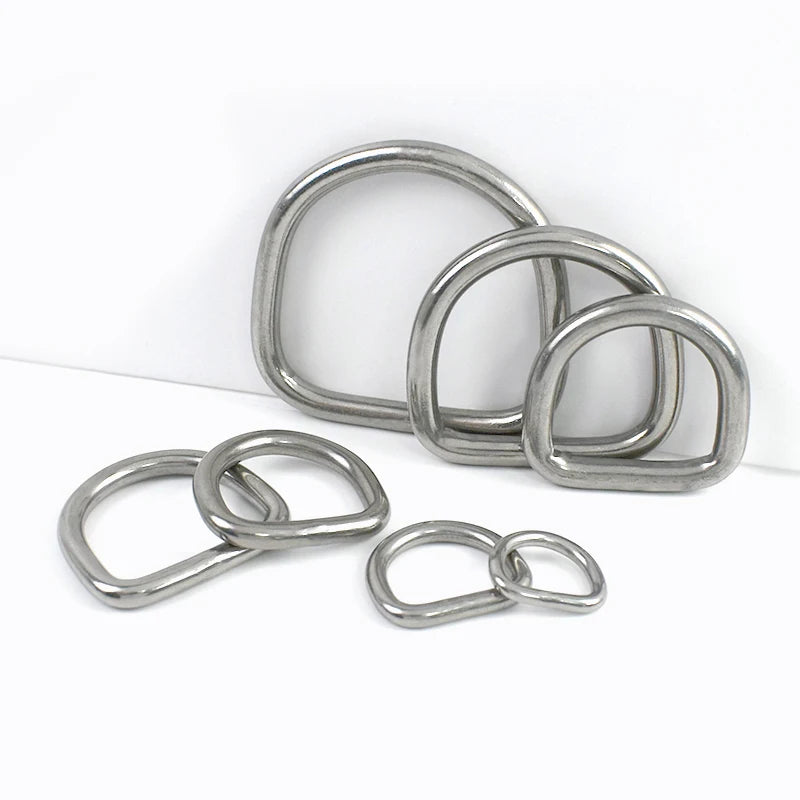 4/5/10Pcs 304 Stainless Steel D-Ring Buckles for Backpack Straps Webbing Belts Pet Dog Collars DIY Bags Hardware Accessories