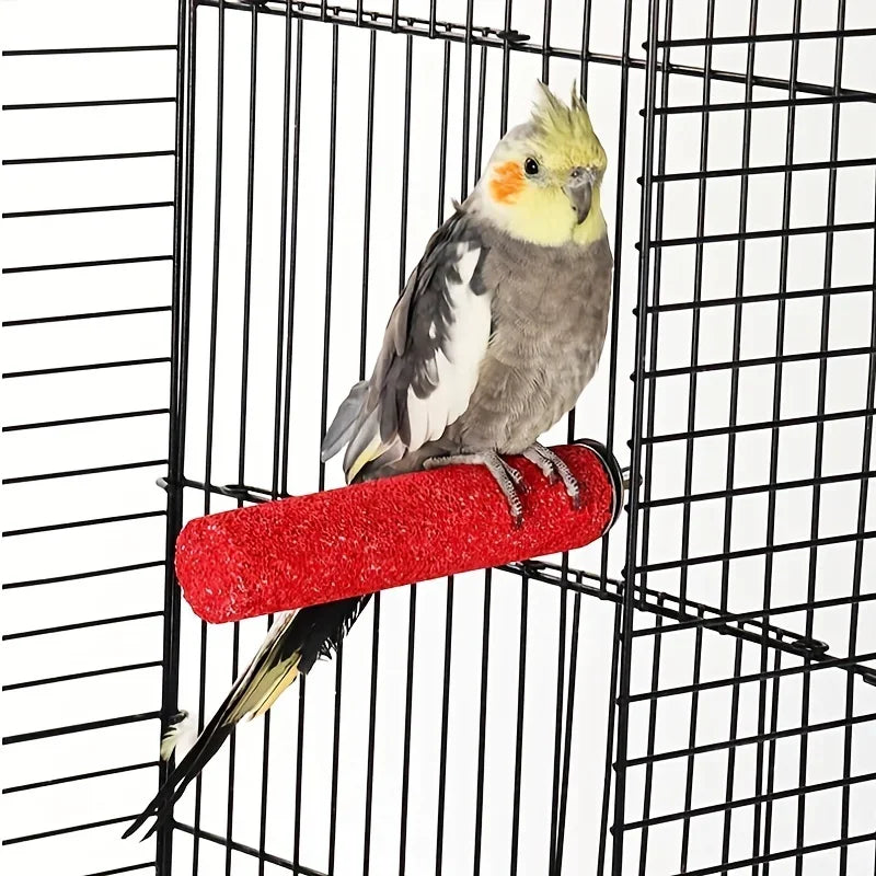 1Pc Pet Bird Cage Perches Stand Parrot Toys Bird Grinding Claw Stick Bird Nest Toy Molar Stick Standing Rod Random Color  loro