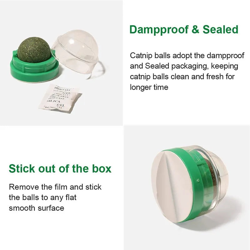 New Cat Mint Toy Rotating Cat Mint Ball Baby Cat Snacks Cat Grass Plant Hair Transformation Cat Pet Products Catnip
