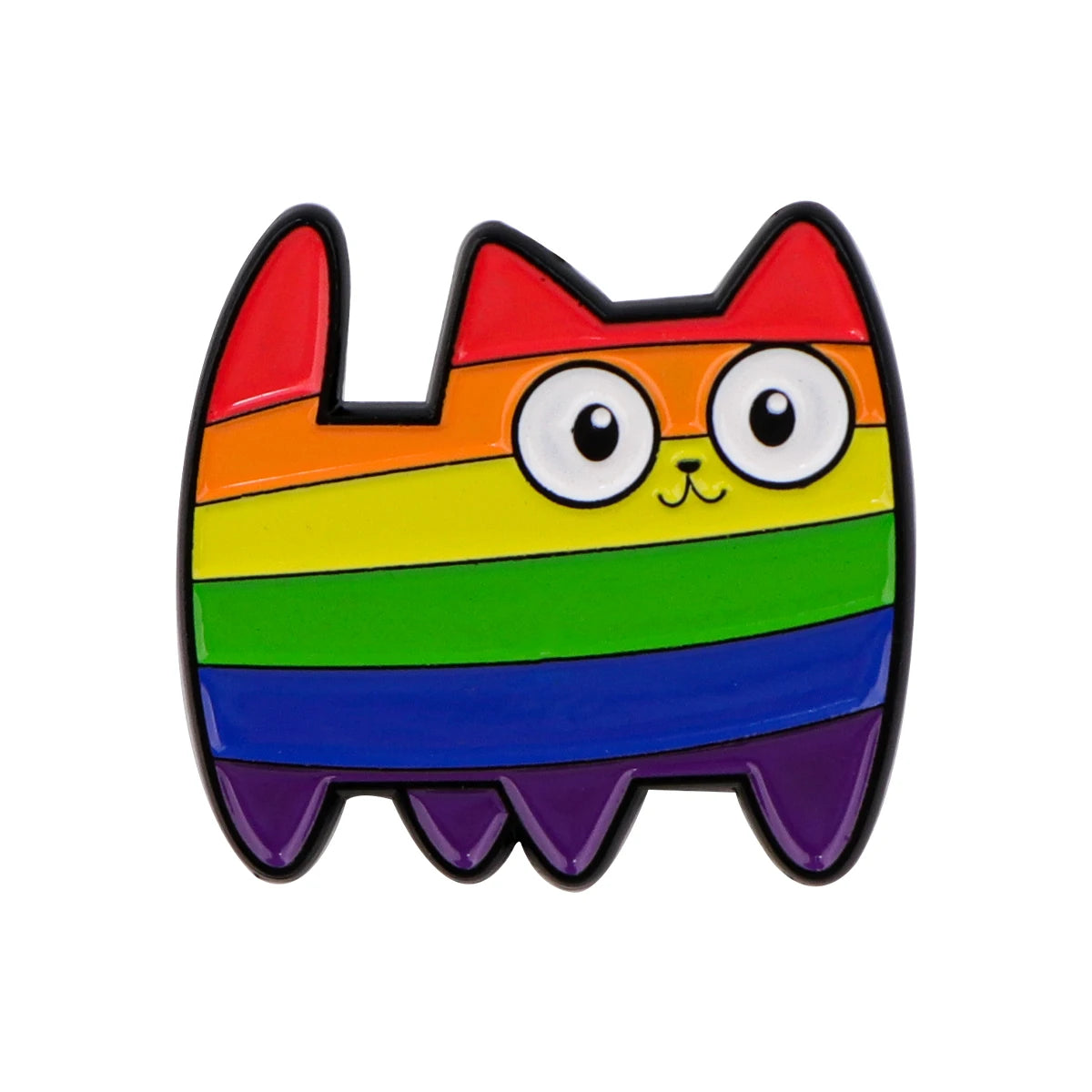 Cute Rainbow Galaxy Cat Enamel Pins Kawaii Cartoon Brooches Animal Lapel Badges Jewelry Gifts for Cat Lovers & Pride Accessories