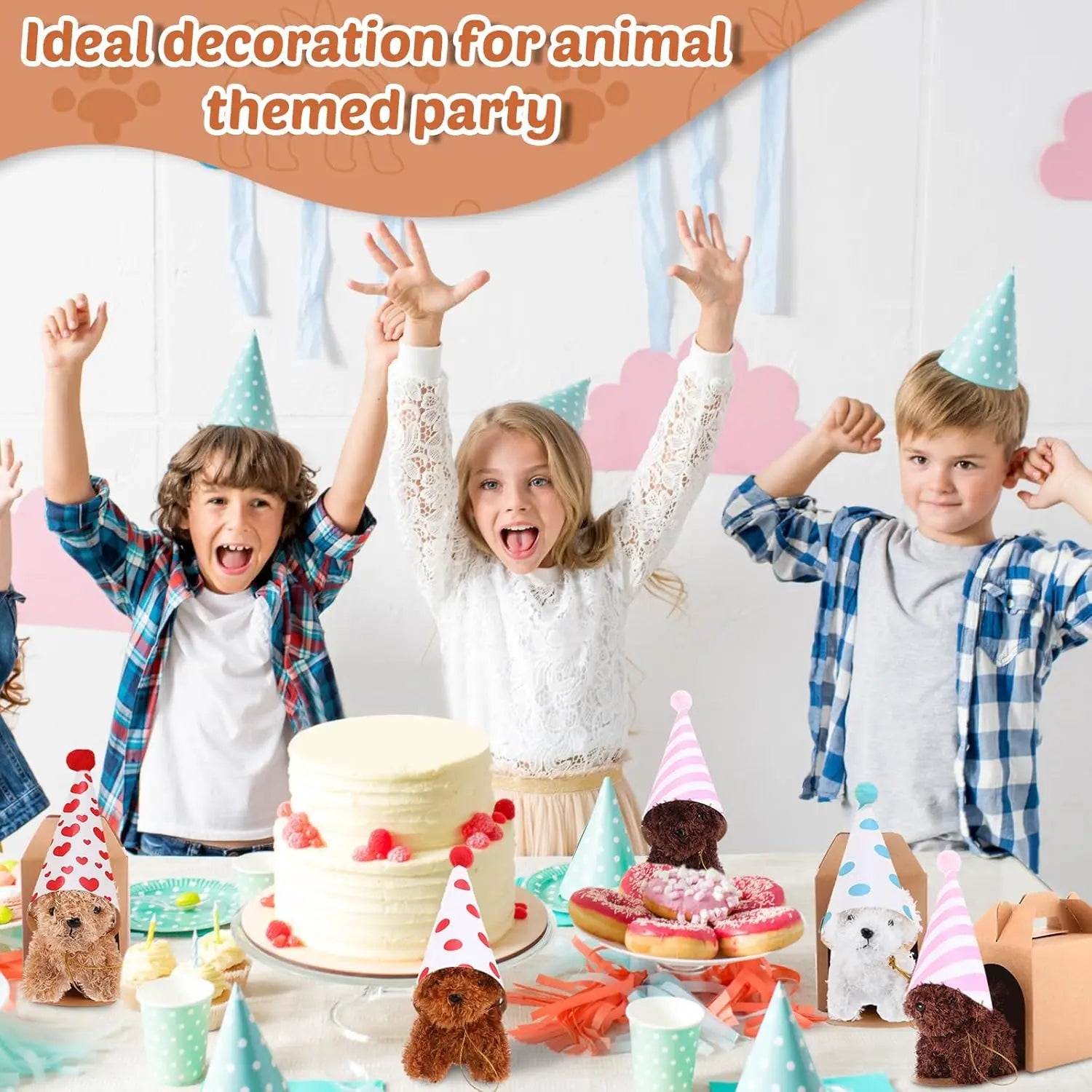 12-80Set Mini Plush Puppy Stuffed Dogs Adopt A Pet Dog Party Favors Goodie Bags, Animals Bulk Gift Toys