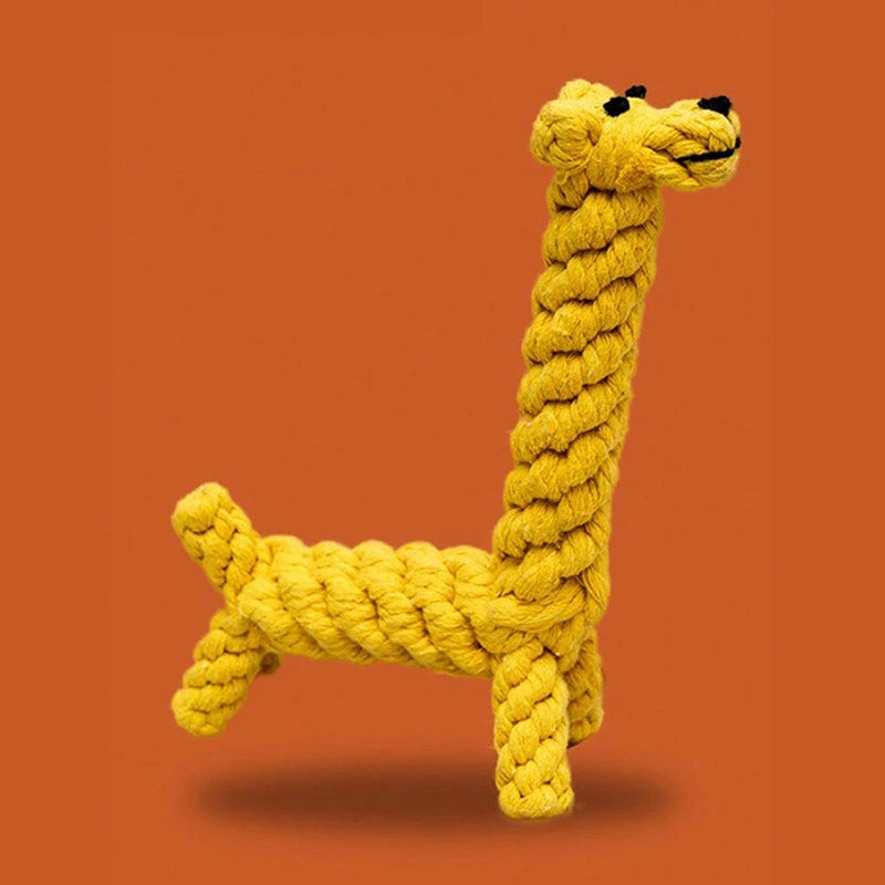 1pc Rope Knot Grinding Teeth Resistant Hand-Woven Animal Cotton Rope Small and Medium-Sized Dog Pet Dog Toys