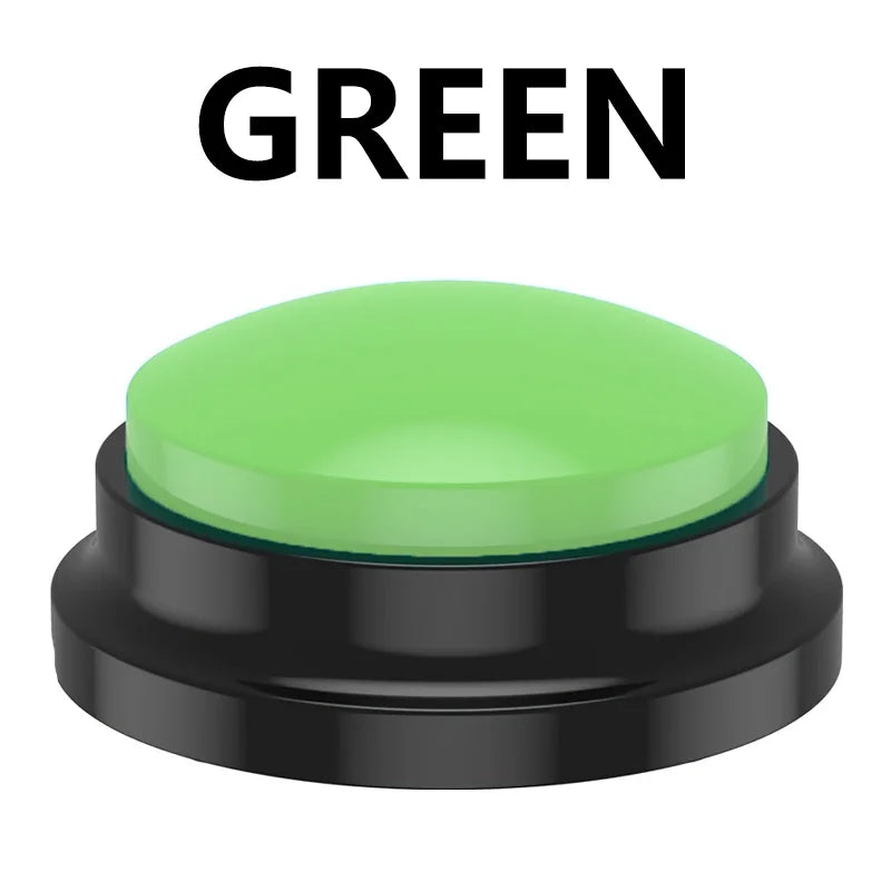 Pet Communication Button, Recordable Talking Training Buzzer, Dog Interaction Toy, Voice Recording Cat Play Button, Durable Plas
