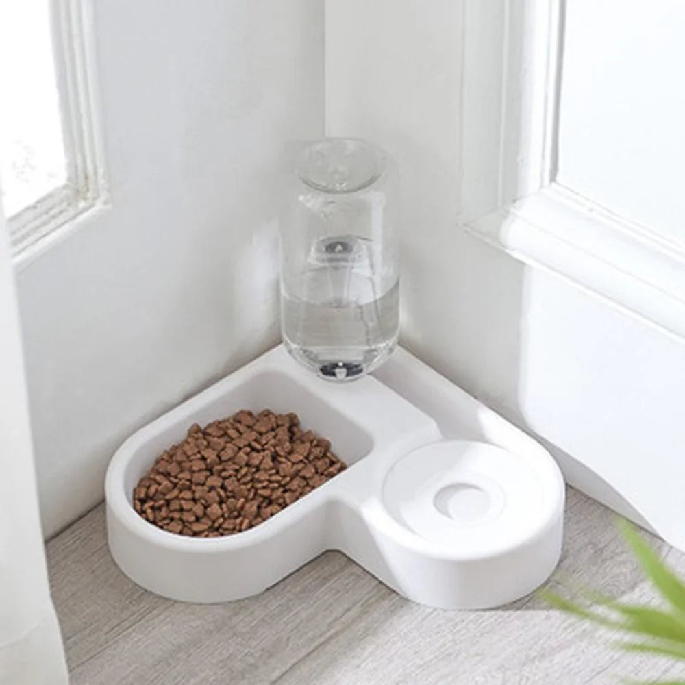 500ml Pet Automatic Feeder Small Bowl Drinkable Portable Cat and Dog Food Bowl Living Room Bedroom Pet Products  Pet Items