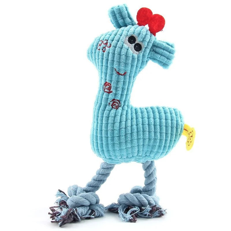 New Interactive Dogs Plush Toy Indoor Chewy Resistant Fleece Squeak Pet Play Product for Puppy Kitten Teeth Grinding