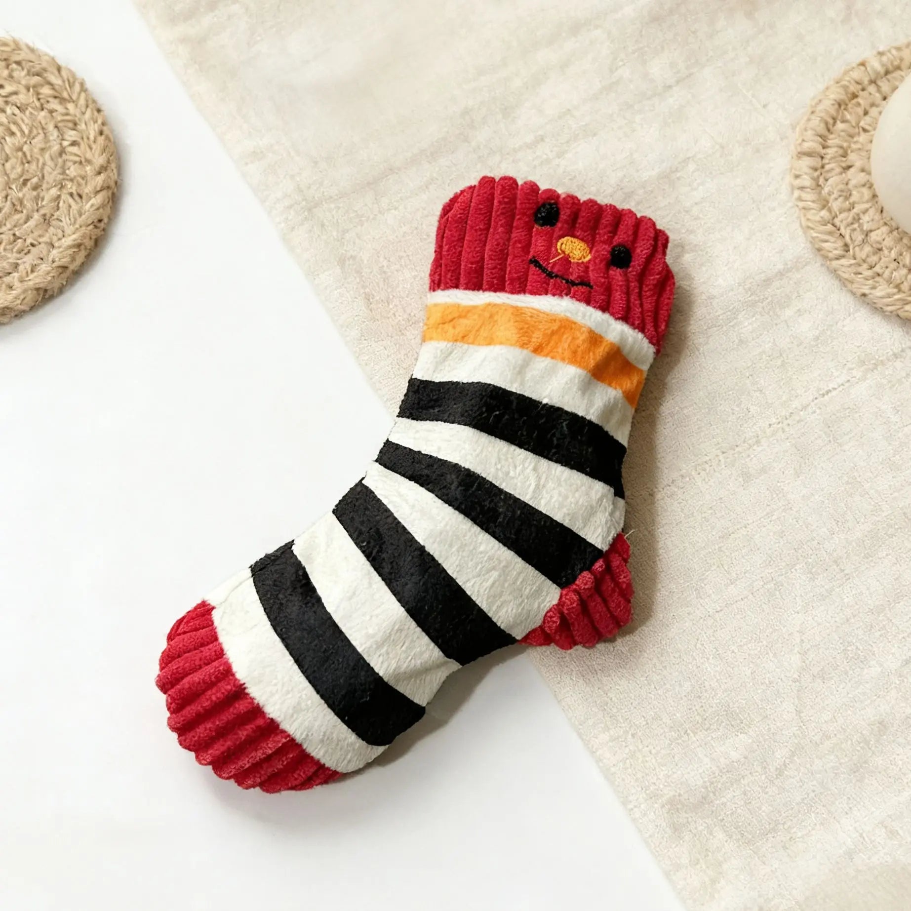 Cute Socks Plush Dog Play Toy Indestructible with Squeaker Food Hiding Pet Supplies Tooth Chew Safe Small Dog Tough Puppy Toys