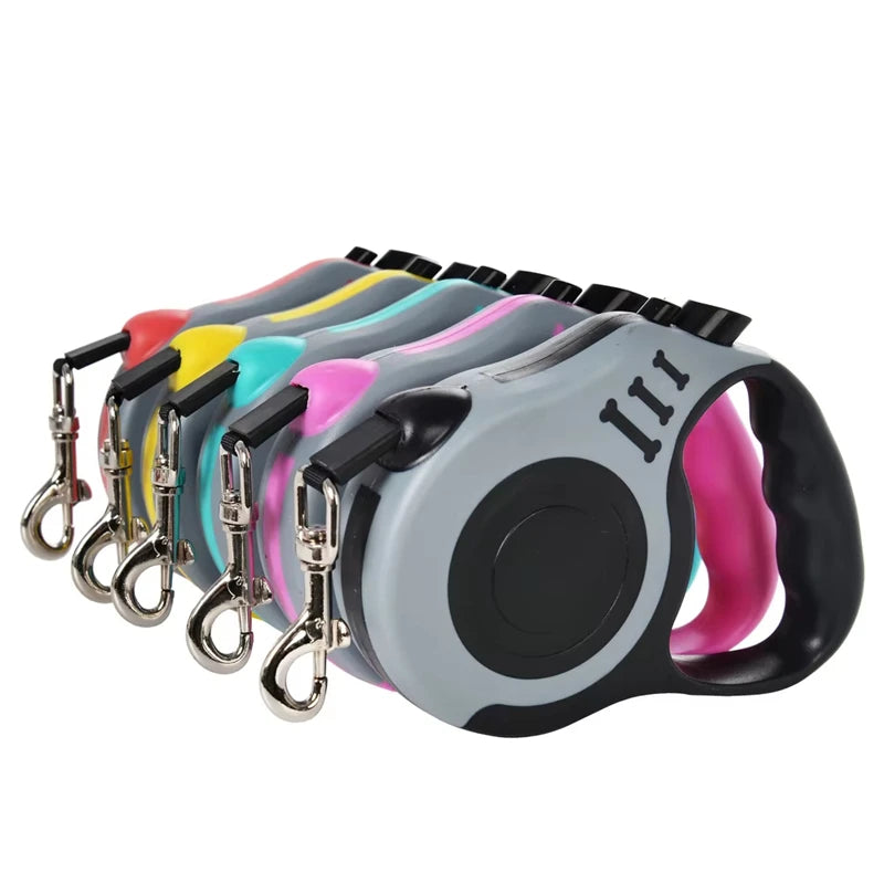 3m 5m Retractable Dog Leash Outdoor Pet Leash Nylon Braided Rope for Small Medium Dogs Pet Supplies Hiking Walking Traction Rope