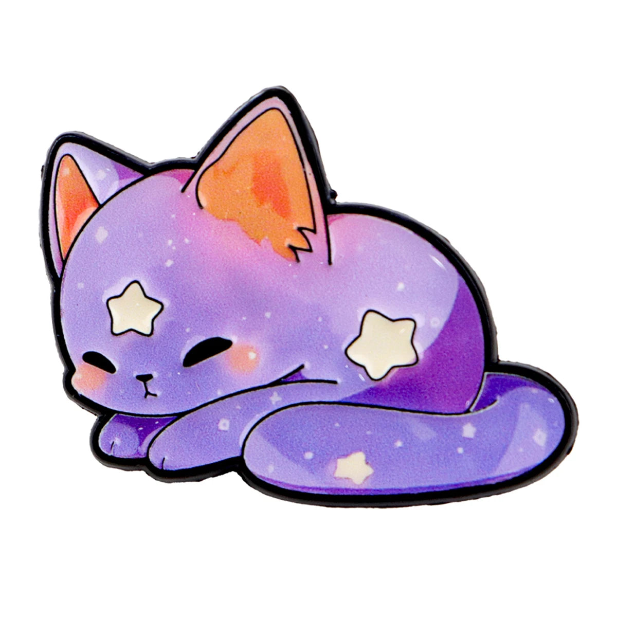 Cute Rainbow Galaxy Cat Enamel Pins Kawaii Cartoon Brooches Animal Lapel Badges Jewelry Gifts for Cat Lovers & Pride Accessories