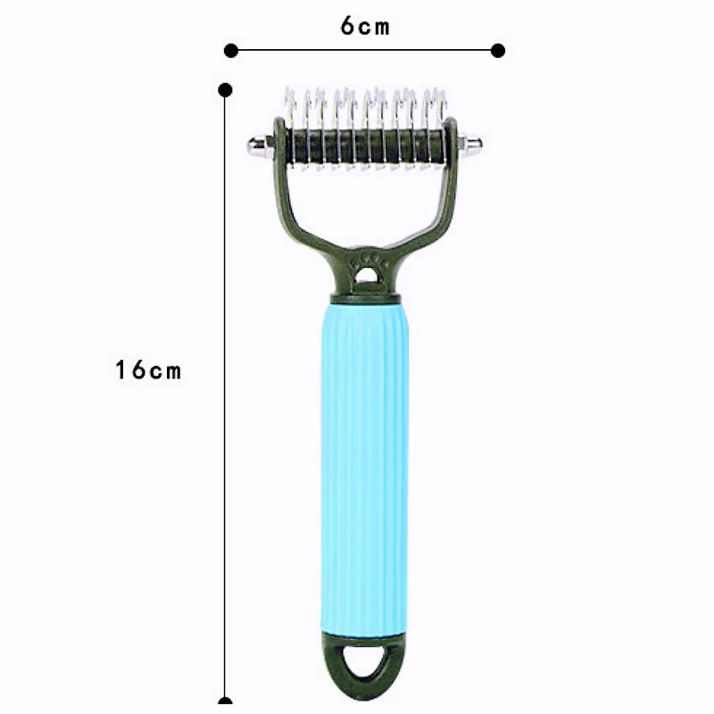 Dog Comb Knife Dogs Combs Double-sided Pet Hair Remover Stainless Steel Dog Brush for Hair Knot Cleaning Dogs Brush Pet Products