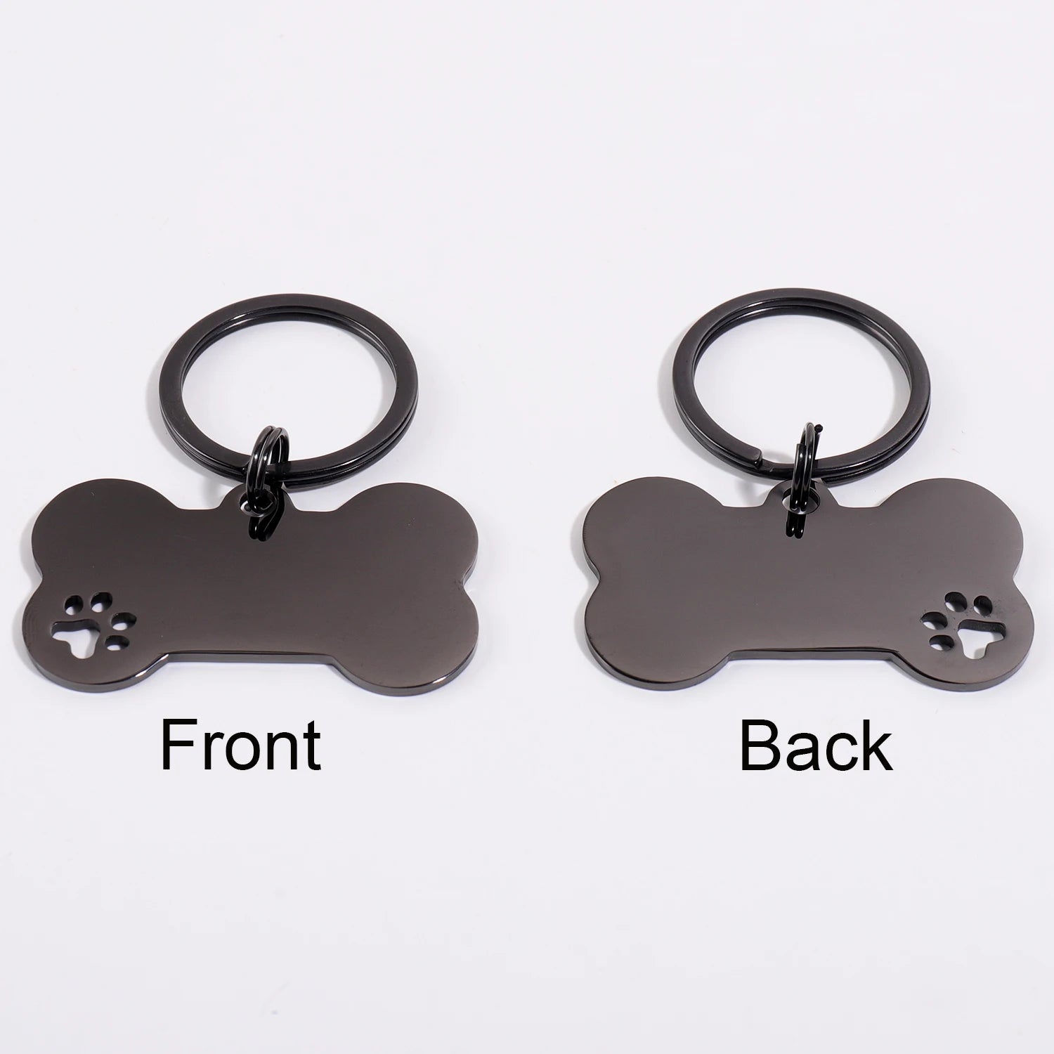 Custom Text Dog Tags Personalized Name Dog Cat ID Tag Bone Shaped Pendant Laser Engraving Address Number Customized Pets ID Tag