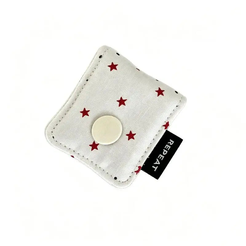 ^Earphone Decoration Accessories Handmade Fabric Cute Wave Dot Earphone Storage Bag Data Cable Organizer