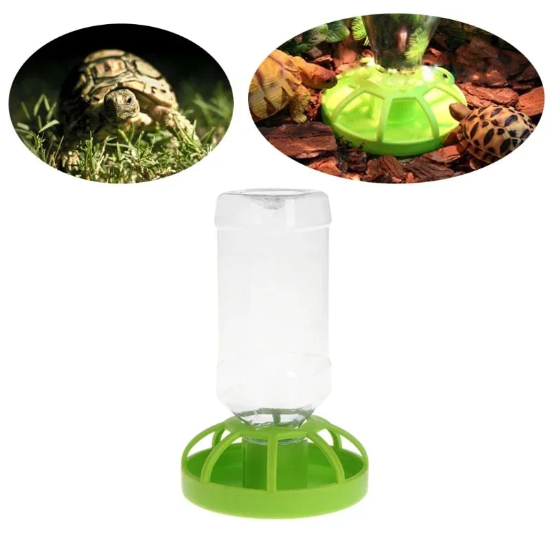 New Reptile Automatic Water Drinker Dispenser Food Bowl Lizard Round Dish Feeder Lizard Lotus Flower Feeders Pet Products