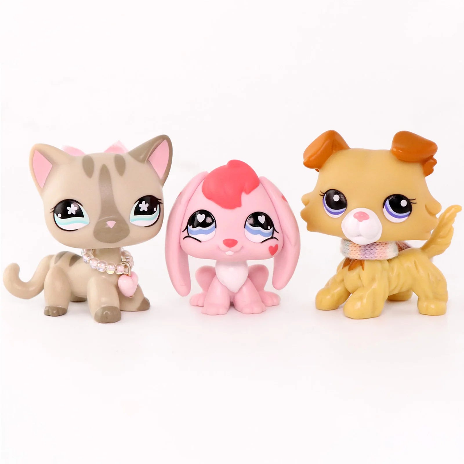 LPS Minilpsshop Rare Pet Shop Bobble Head Toy Cute Great Dane Collie Dachshund Dog Spaniel Puppy Pets for Kids