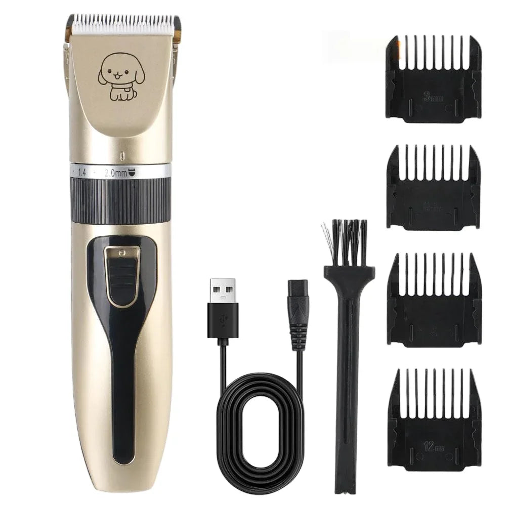 Pet Dog Electric Groomer Trimmer with LED Light Waterproof Pet Foot Hair Trimmer Low Noise Cat Dog Face Foot Ear Hip Paw Shaver