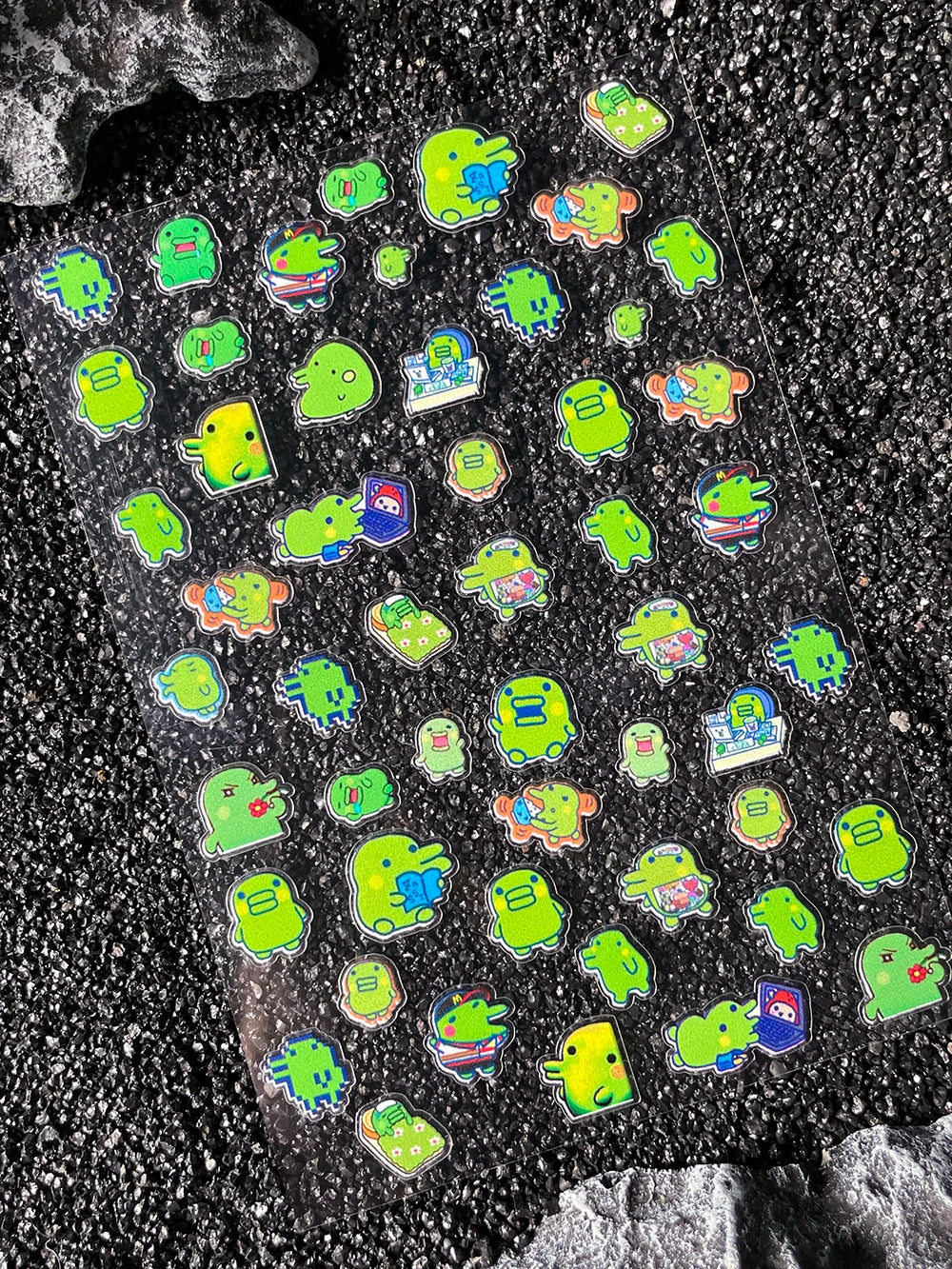 Cartoon Cute Electronic Pet DIY Handmade Scrapbook Nail Sticker Decal Decoration PVC Waterproof Stationery Box Phone Case Sticke