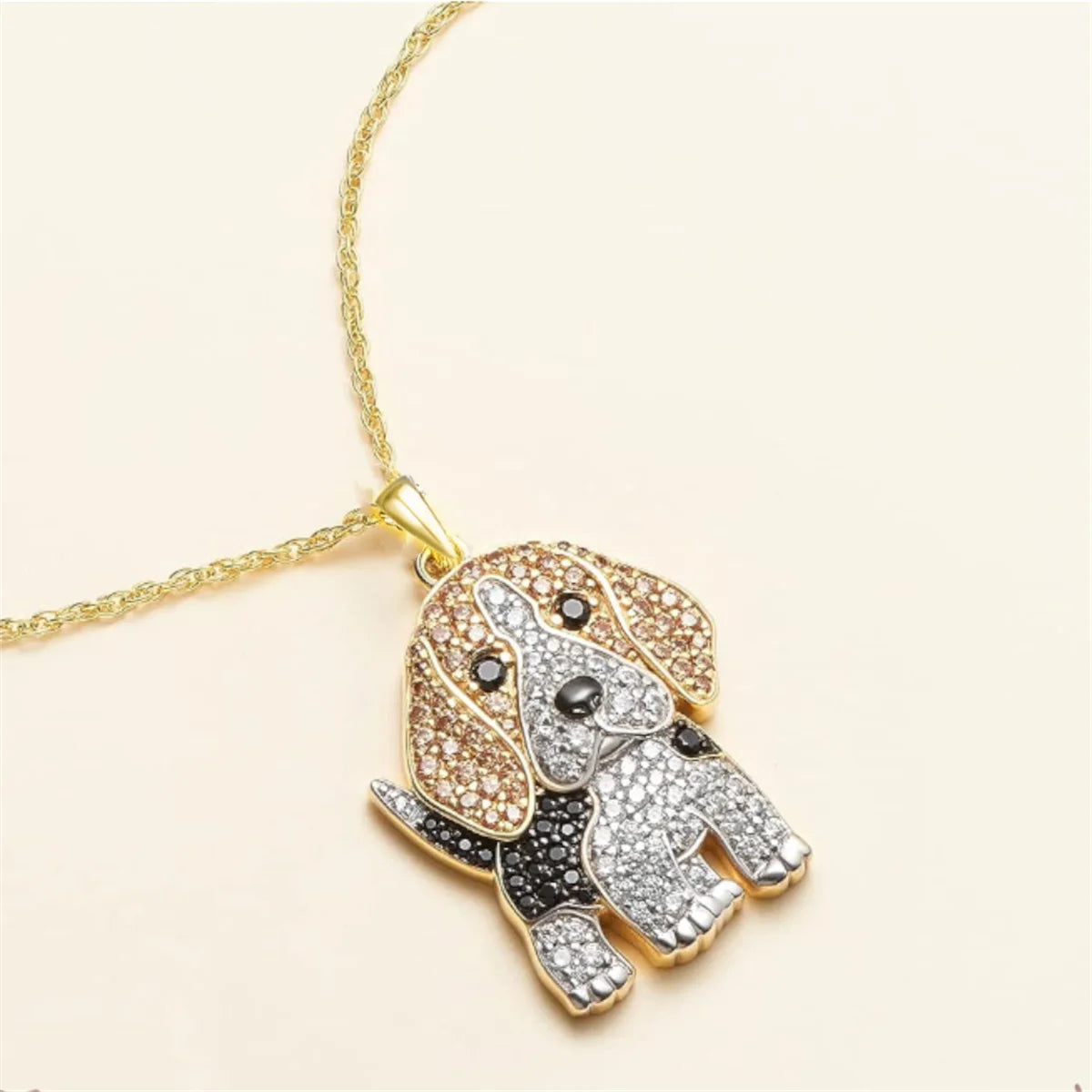Exquisite Cute Beagle Pendant Necklace for Women Elegant Pet Puppy Jewelry Animal Accessories Memorial Gift for Dog Lovers