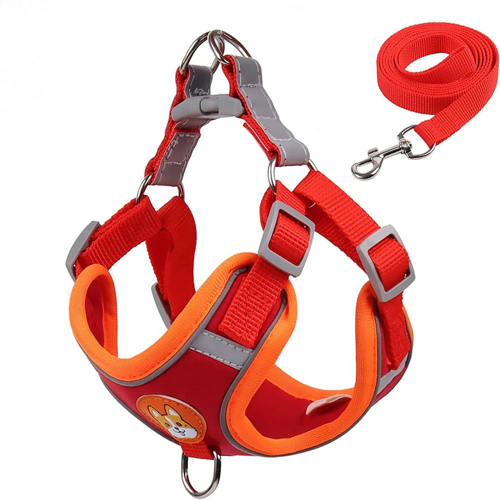 Pet Harness Vest Dogs Chest Strap Rope Reflective Dog Traction Rope Retractable for Small Dog Cat Traction Set Pet Accessories