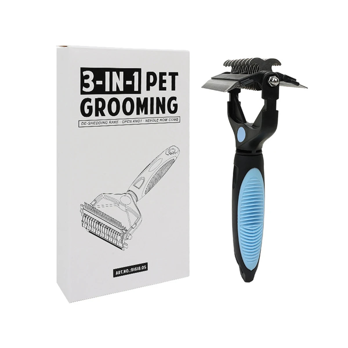 3-in-1 Pet Grooming Brush Hairy Dog Combing the Hair Remover Removal Comb Long-haired Short Supplies Canine Hairdressing Brushes