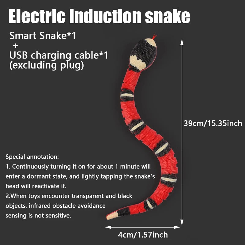 1PC Smart Sensing Cat Toys Interactive Automatic Eletronic Snake Cat Indoor Play Kitten Toy USB Rechargeable for Cats Kitten