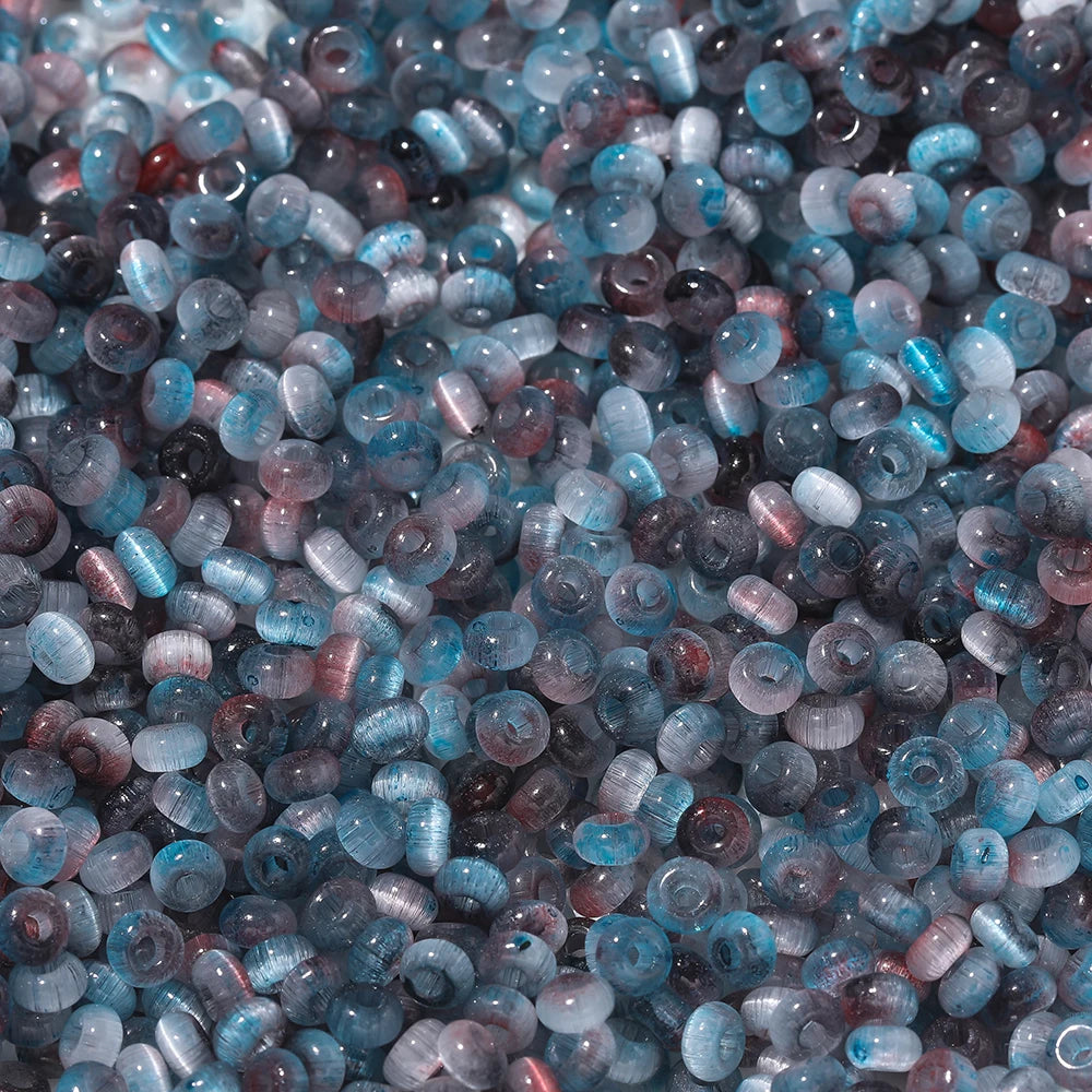 100Pcs/Lot 4mm Glass Imitation Cat Eye Round Beads for Handmade Making Jewelry DIY Bracelet Necklace Accessories