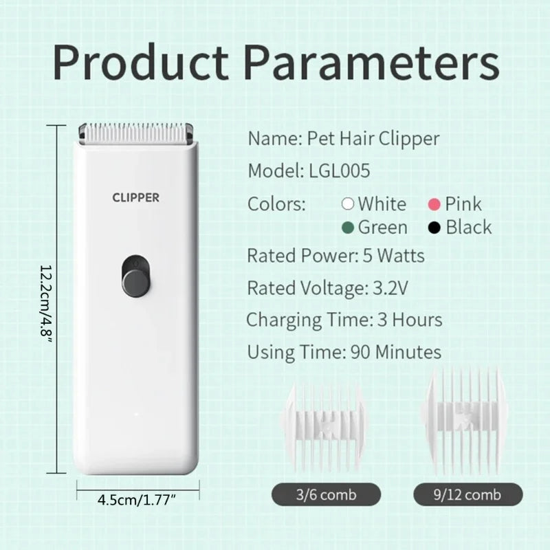 Dog Hair Clipper Electric Pet Hair Trimmer Suitable for Shaving Pet Products