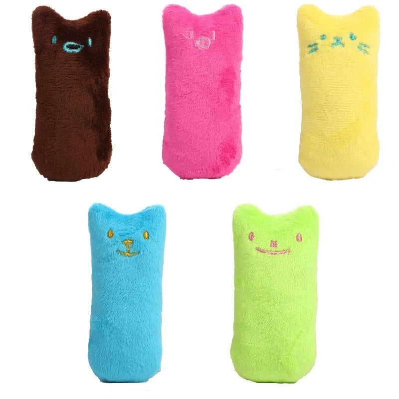 Catnip Plush Thumb Toy For Cats Scratch Resistant Chewable Kitten Molar Toy Interactive Self-Play To Relieve Boredom Durable
