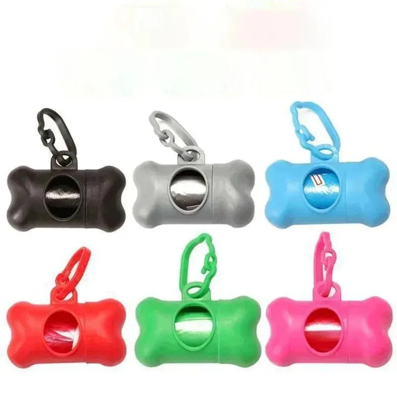 1/2/3/4/10pcs Bone Shaped Pet Garbage Bag Dispenser for Dogs Carrying Cleaning Supplies When Going Out