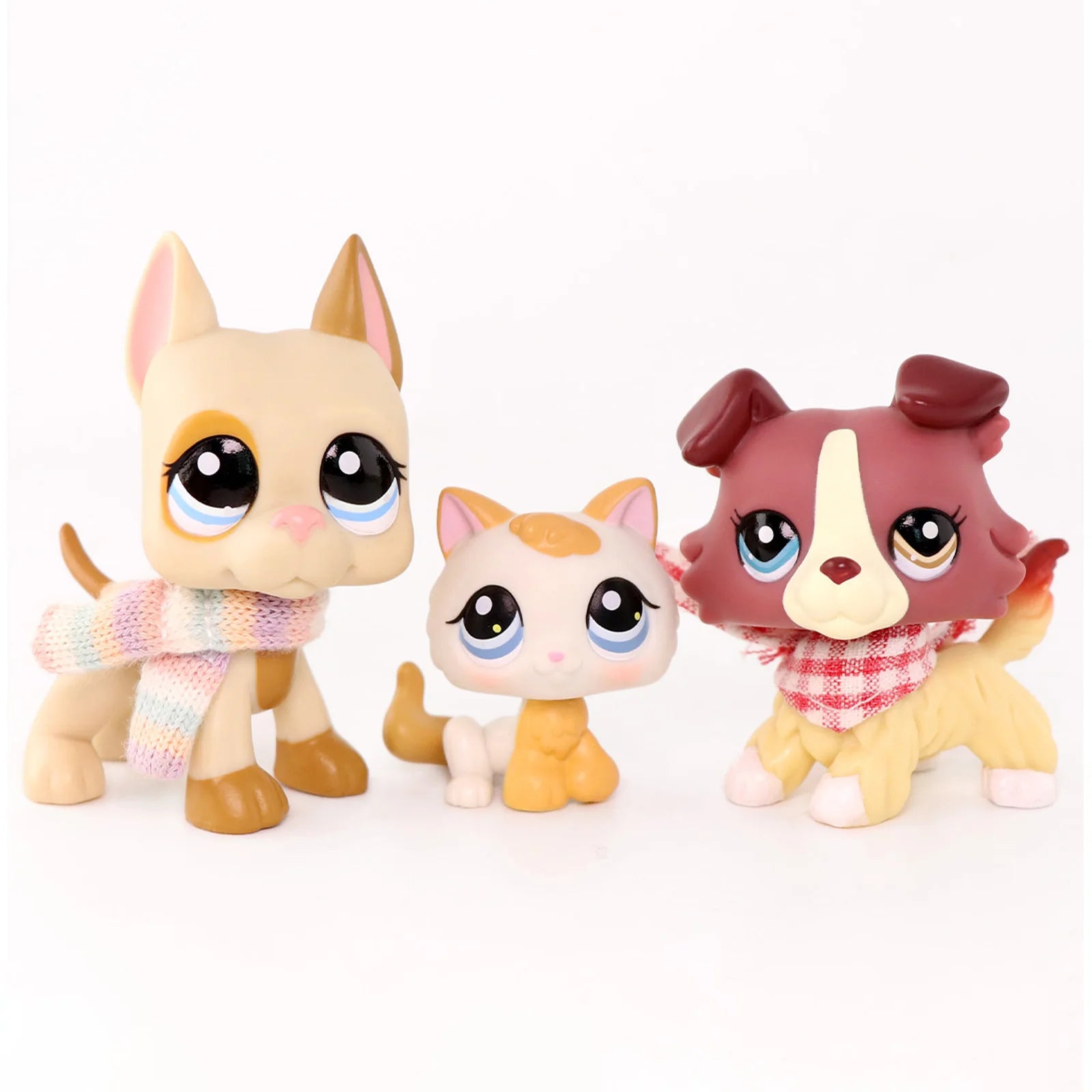 LPS Minilpsshop Rare Pet Shop Bobble Head Toy Cute Great Dane Collie Dachshund Dog Spaniel Puppy Pets for Kids