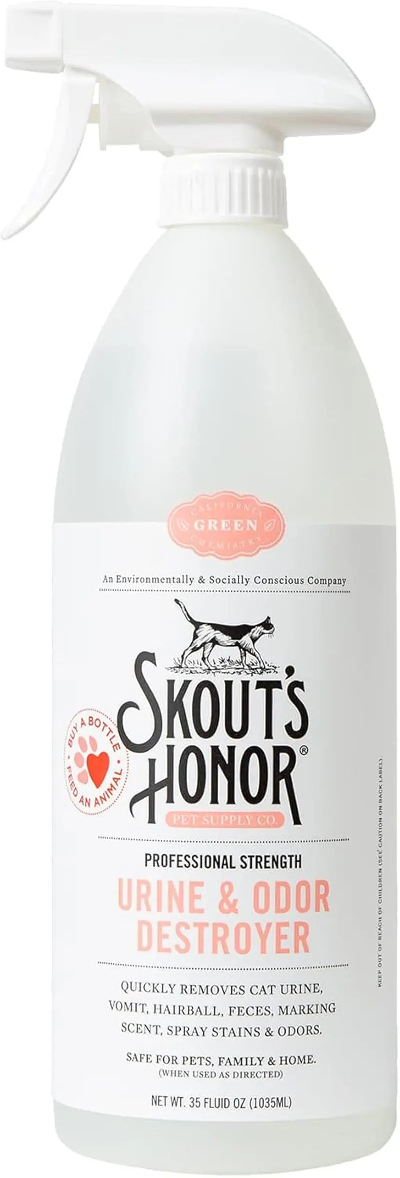 Skout's Honor Cat Urine & Odor Destroyer 35oz Carpet Cleaner Pro Strength