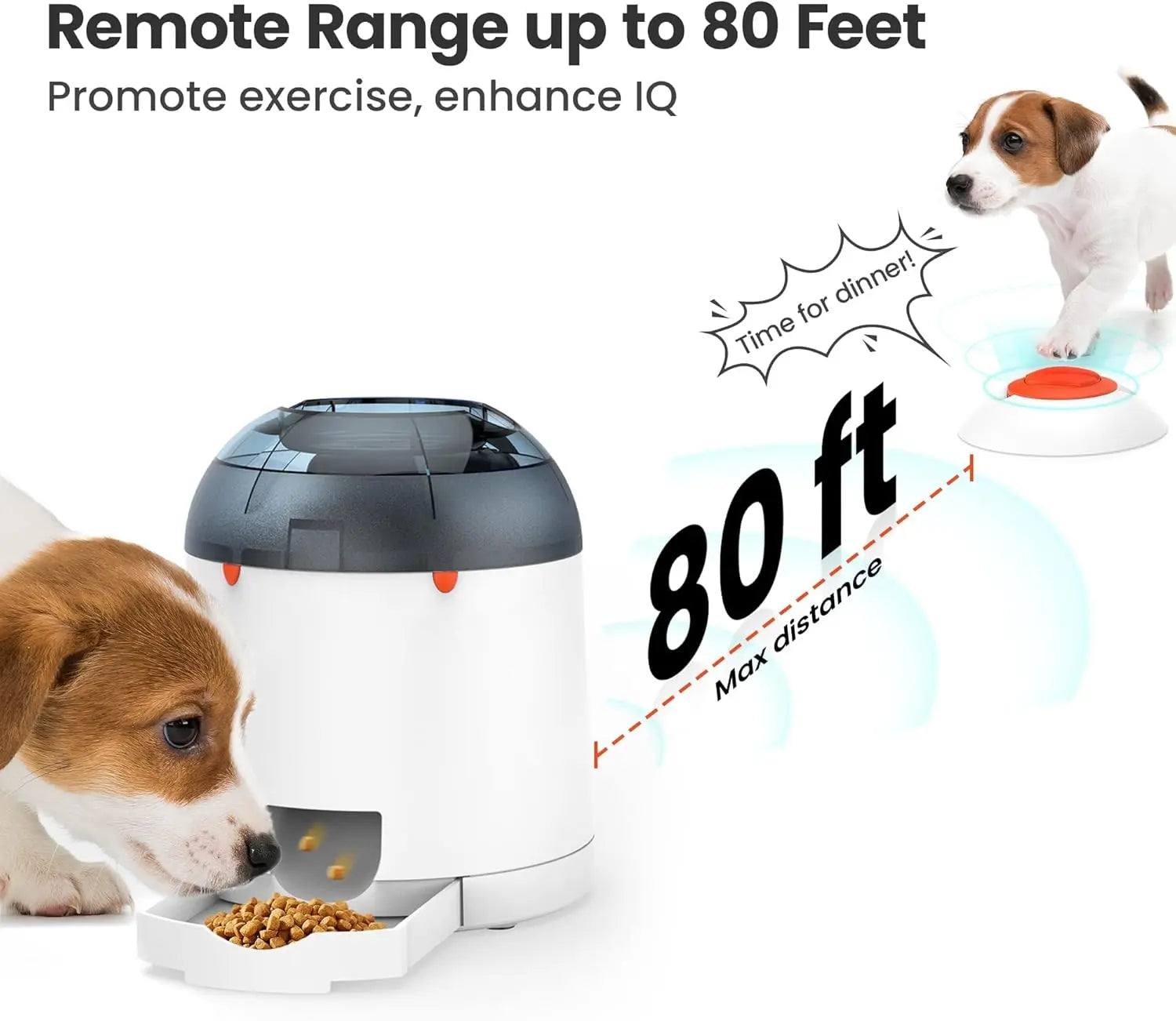 Smart Dog Puzzle Feeder Toy – Interactive IQ Treat Dispenser w/ Remote, 280ml
