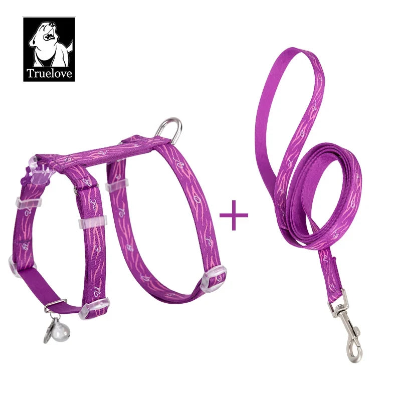 TrueLove Cat Harness and Leash Set - Securely/Comfortably Fits Most Size Cats TLH3912