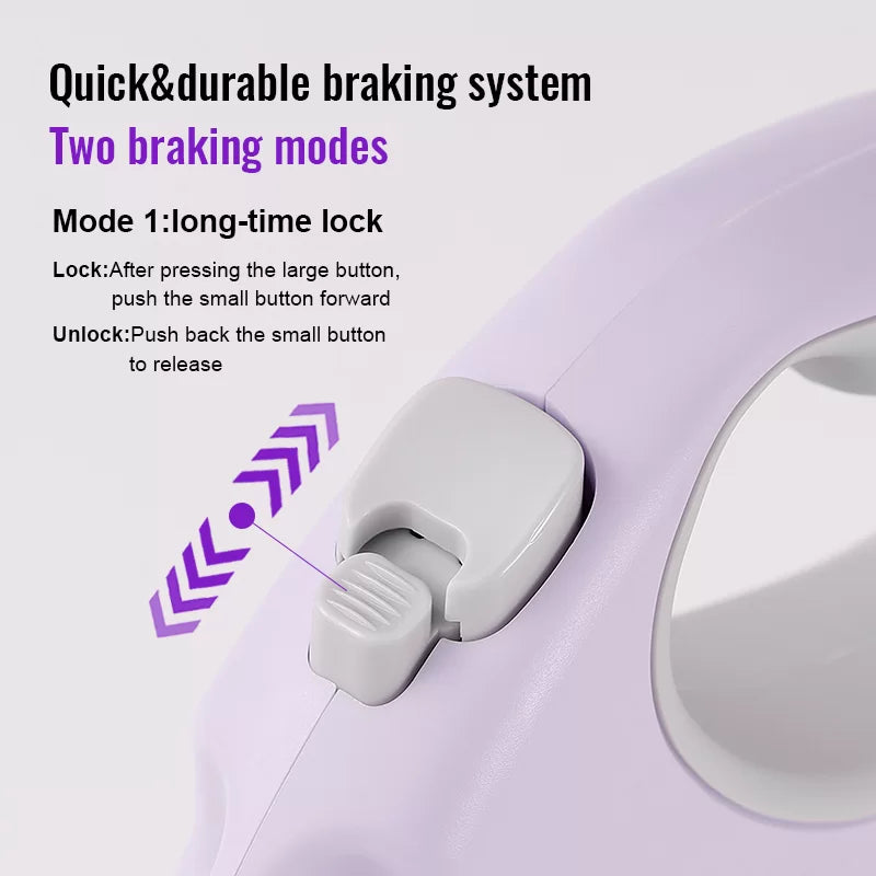 TrueLove Retractable Dog Leash TLL5001 - Suitable for Medium and Small Dogs -  White/Sprout Green