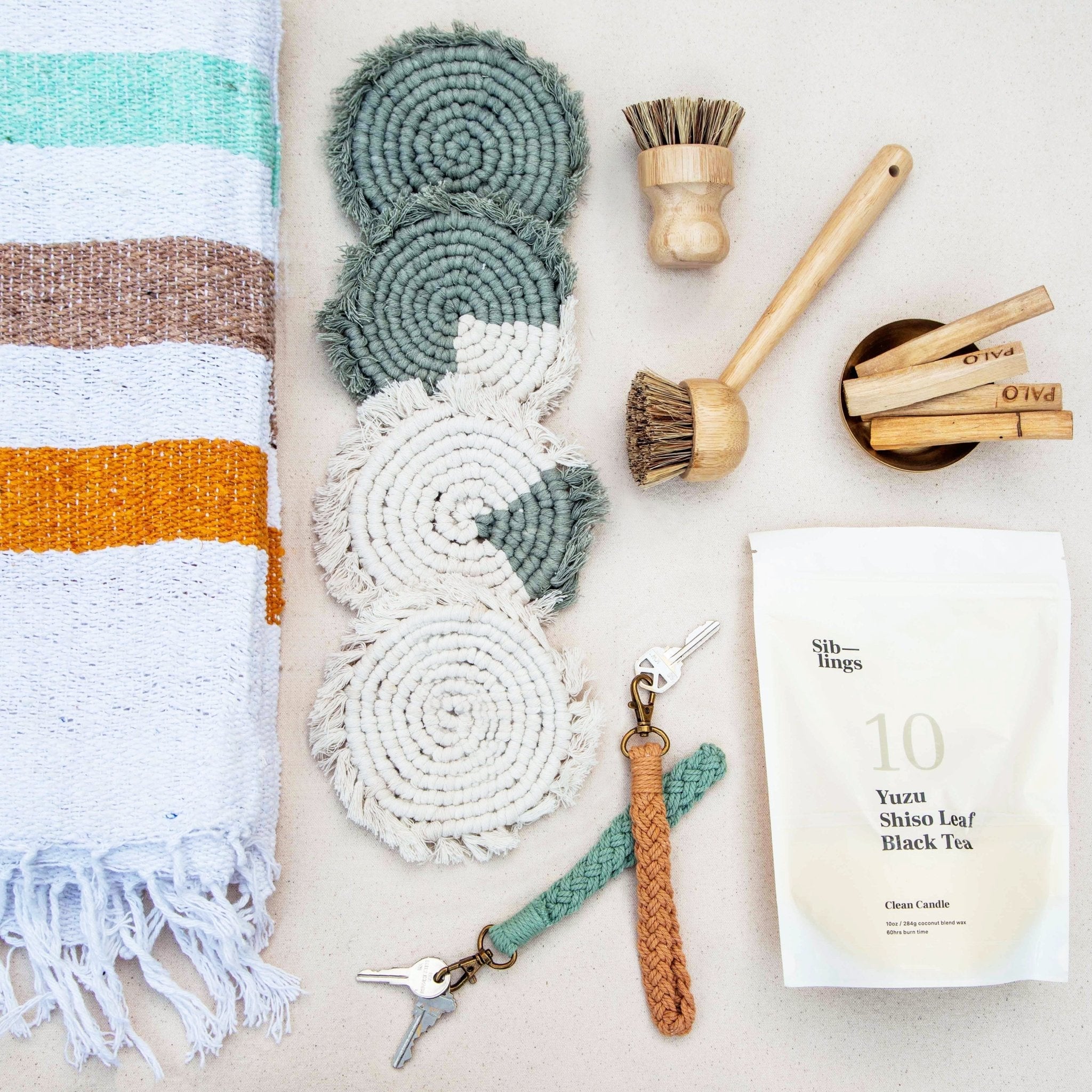 Tilley + Me Handmade Macrame Coasters | Boho Drink Mats