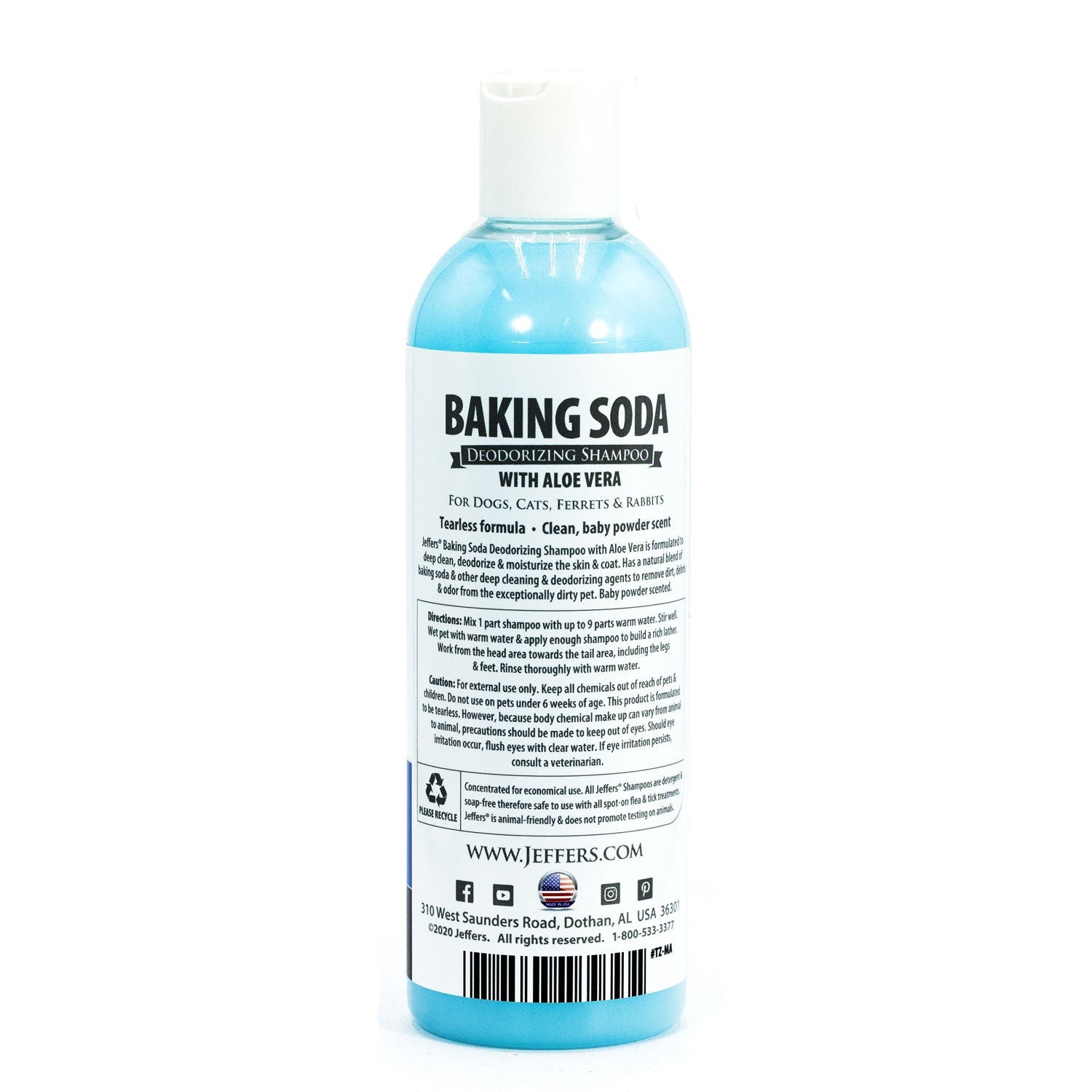 Jeffers Pet Tearless Baking Soda Deodorizing Pet Shampoo with Aloe Vera