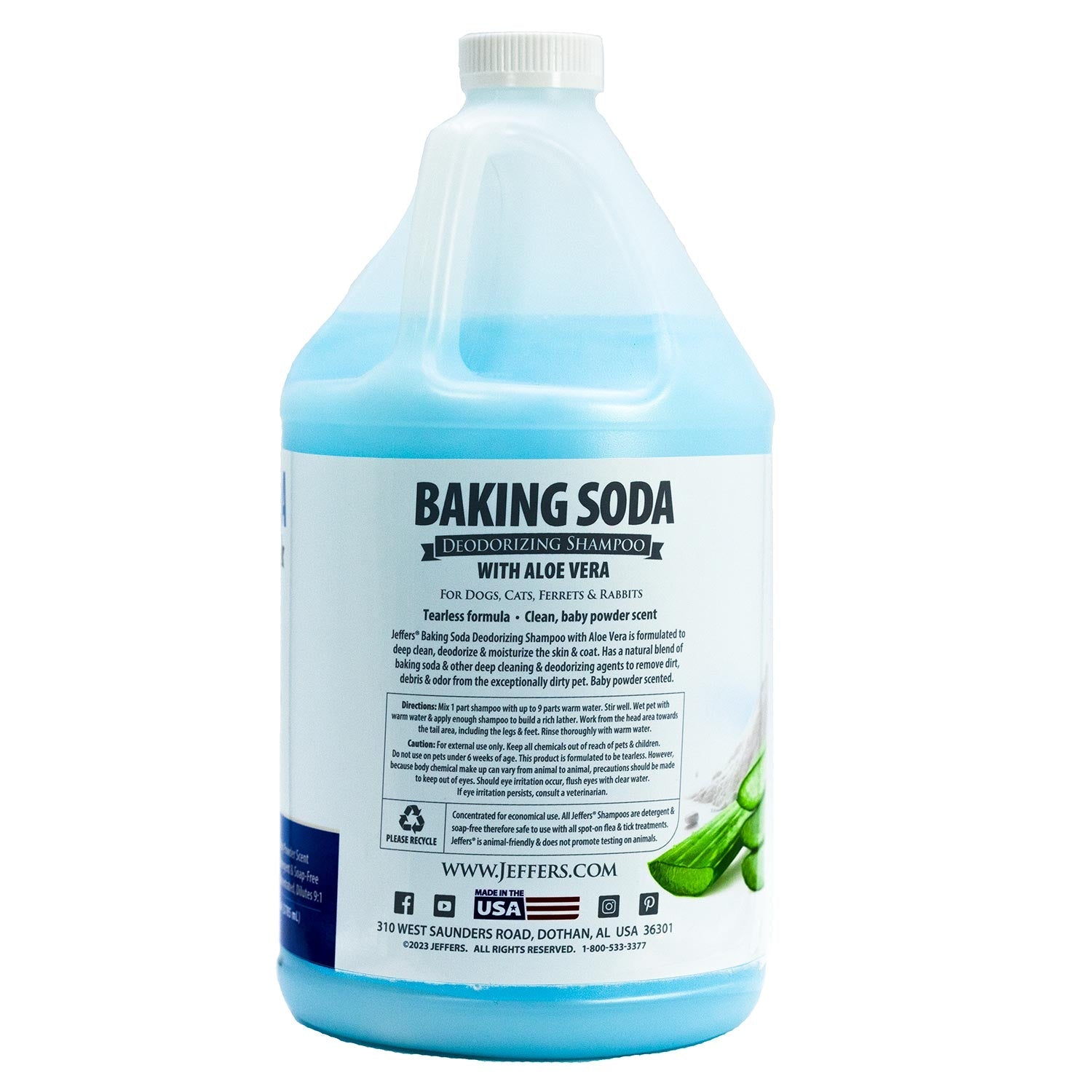 Jeffers Pet Tearless Baking Soda Deodorizing Pet Shampoo with Aloe Vera